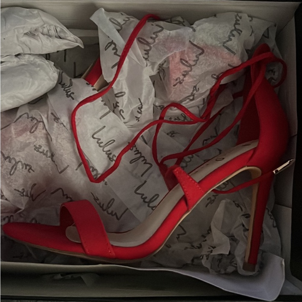 Elegant Red Women's Heels brand new in box